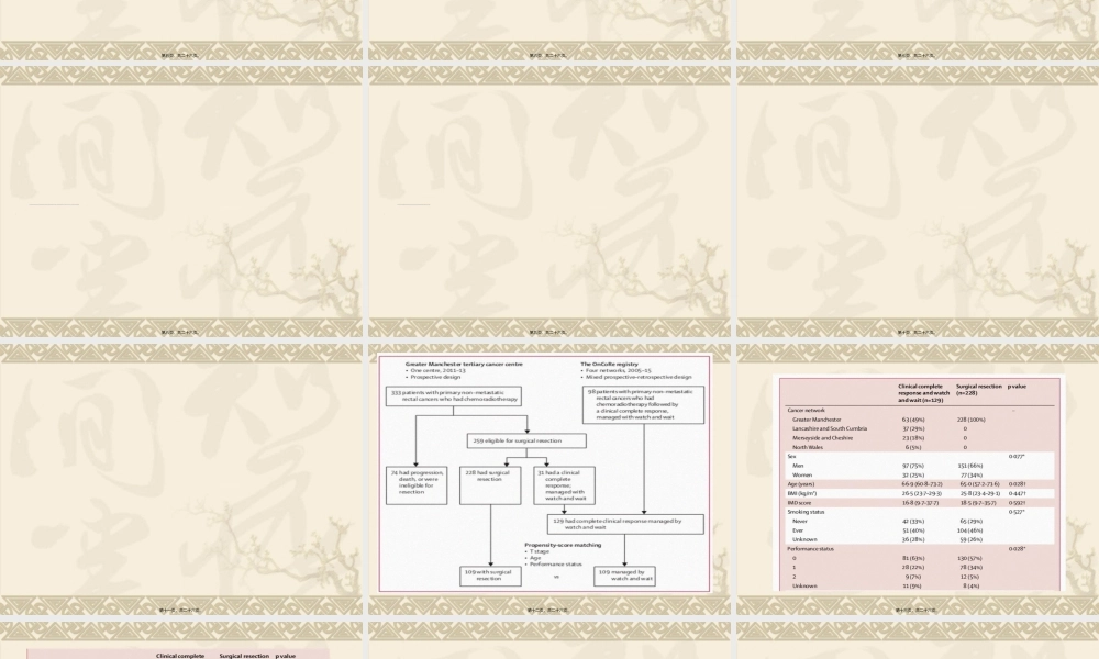 2022年医学专题—直肠癌放化疗后等待观察策略.ppt