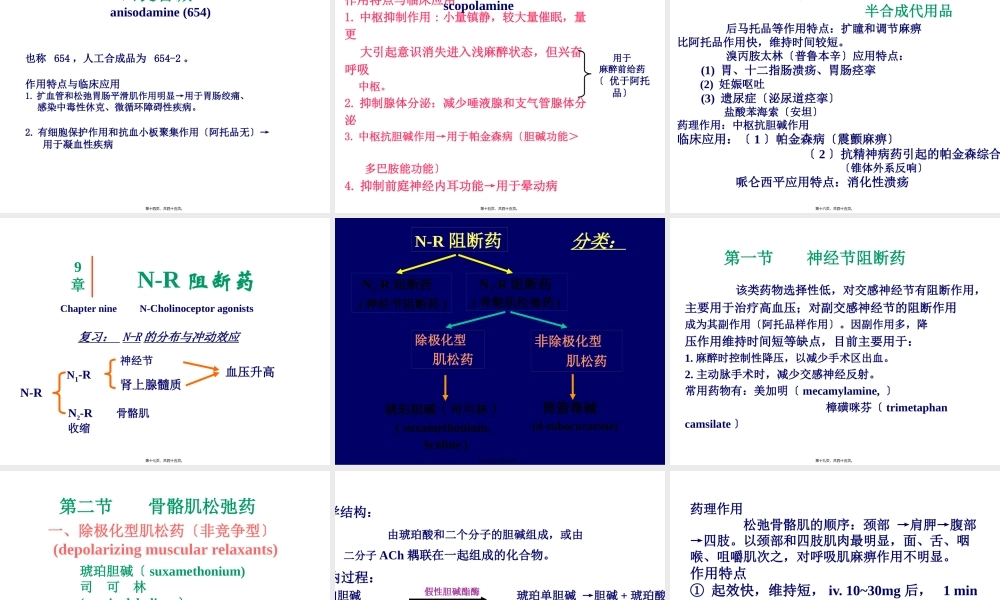 【若风制作】胆碱受体阻断药(五年本).解读.pptx