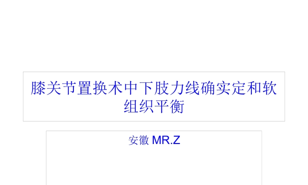 全膝关节置换术力线.pptx