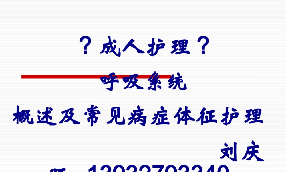 呼吸系统概论.pptx