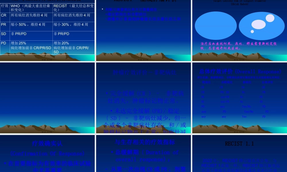 实体瘤疗效评价新标准(RECIST-1)-修改版.pptx