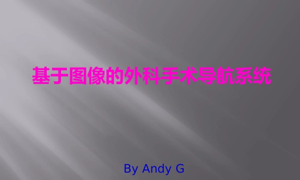 基于图像的外科手术导航系统.pptx