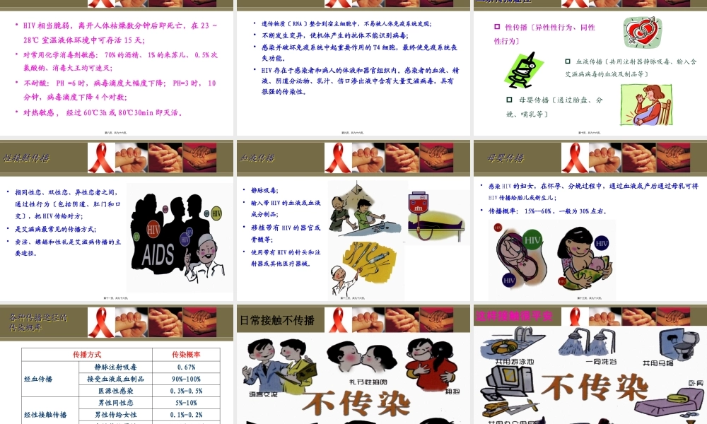 学校艾滋病防治基本知识讲座.pptx