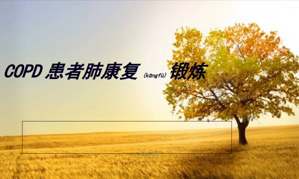 2022年医学专题—COPD肺康复(1).ppt