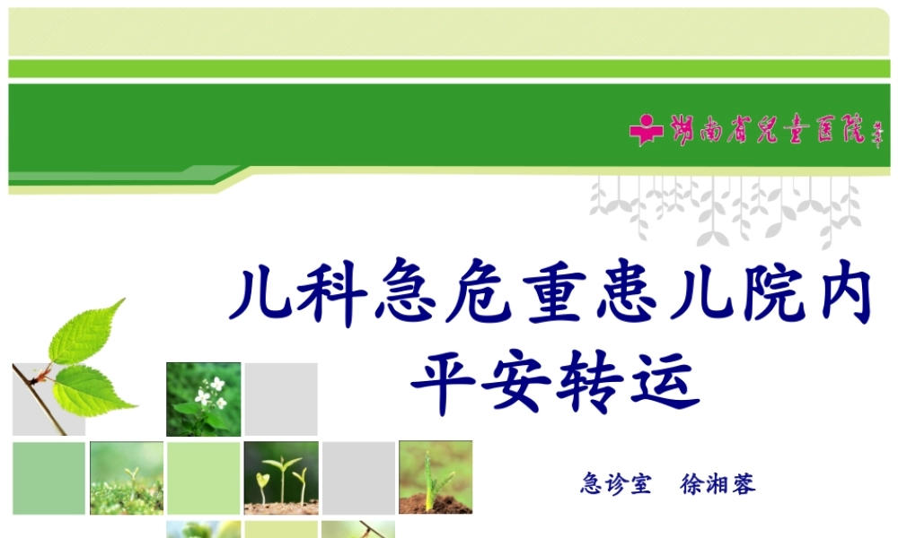 儿科急危重患儿院内安全转运()-(1)规范.pptx