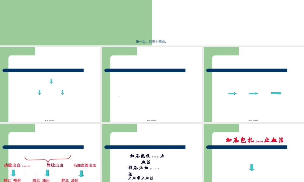 2022年医学专题—创伤急救——止血、包扎(1).ppt