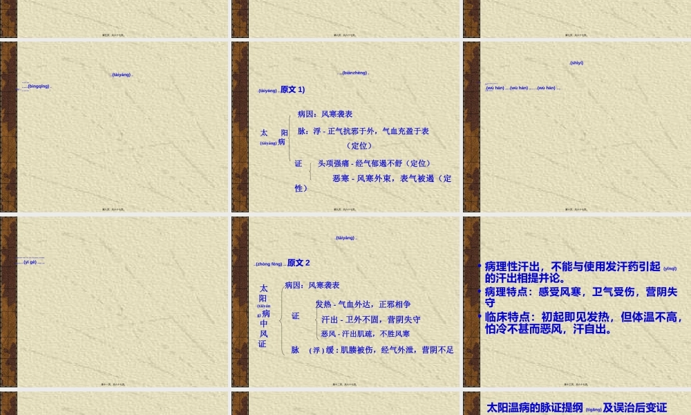 2022年医学专题—第一节---太阳病辨证论治-概述-汗法禁例(1).ppt
