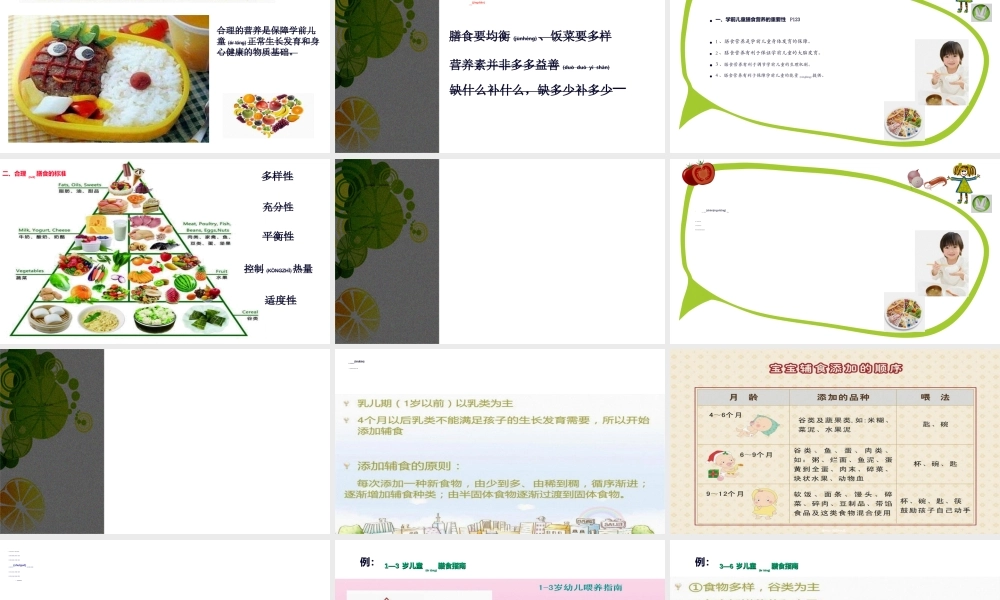 2022年医学专题—第六章(1)学前儿童膳食营养的重要性..(1).ppt