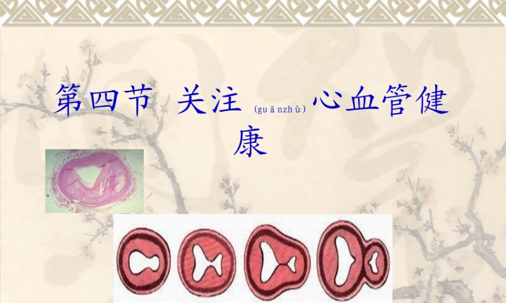 2022年医学专题—第四节-关注心血管健康-济南版(1).ppt