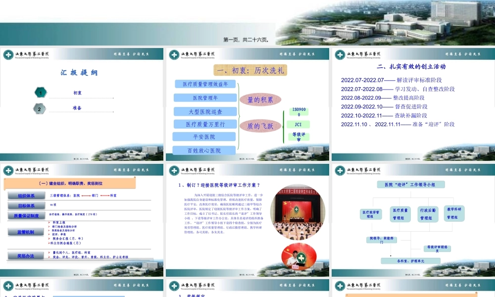 创建三级甲等综合性医院工作体会幻灯片.pptx