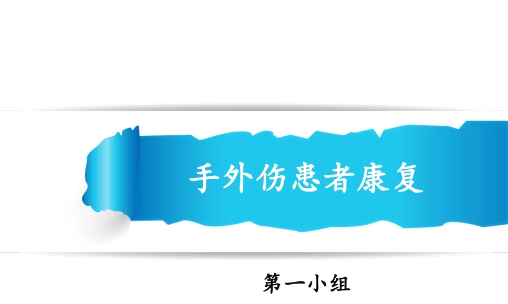 手外伤患者康复.ppt