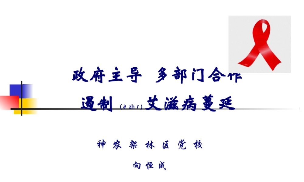 2022年医学专题—中央学校多部门合作遏制艾滋病蔓延2005-湖北.ppt
