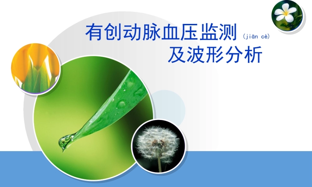 2022年医学专题—有创动脉压监测波形分析.ppt