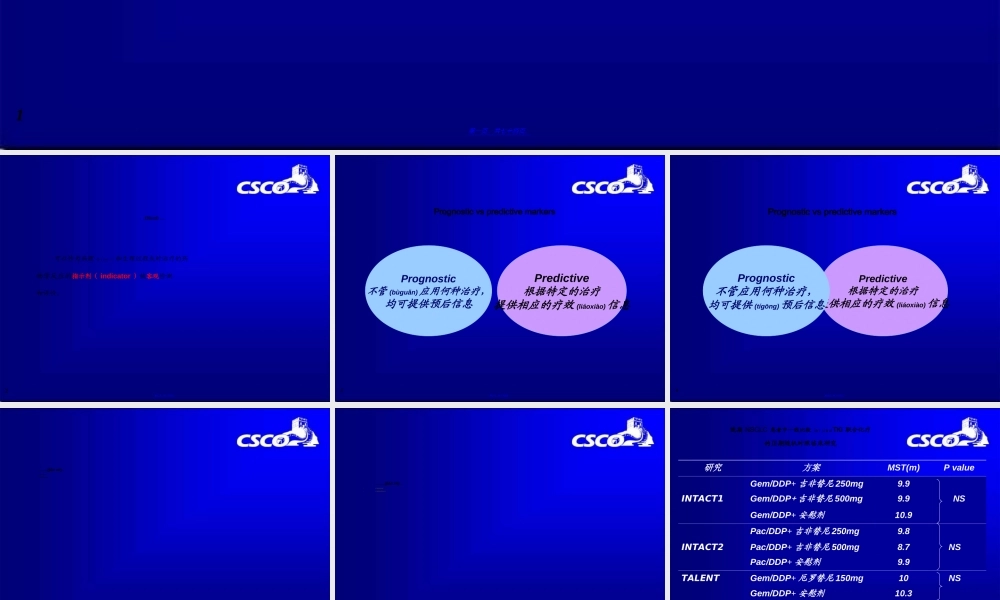 2022年医学专题—分子标志物在非小细胞肺癌疗效和预后中的研究进展-石远凯-2009CSCO年会.ppt