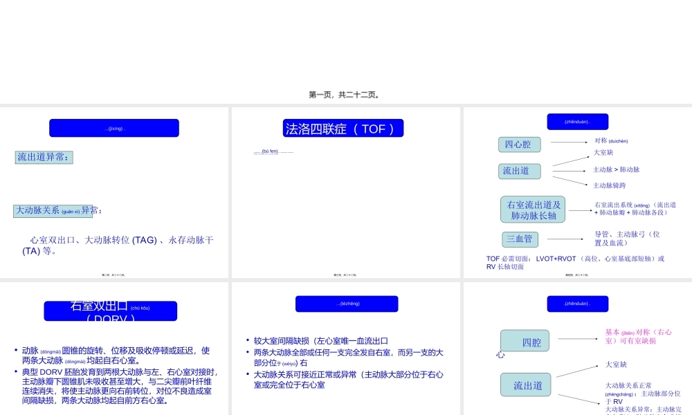 2022年医学专题—胎儿心脏锥干畸形有动画.ppt