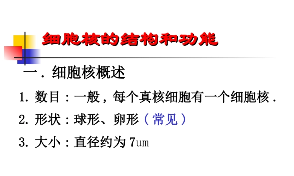 [资料]细胞核的构和功能1(1).ppt