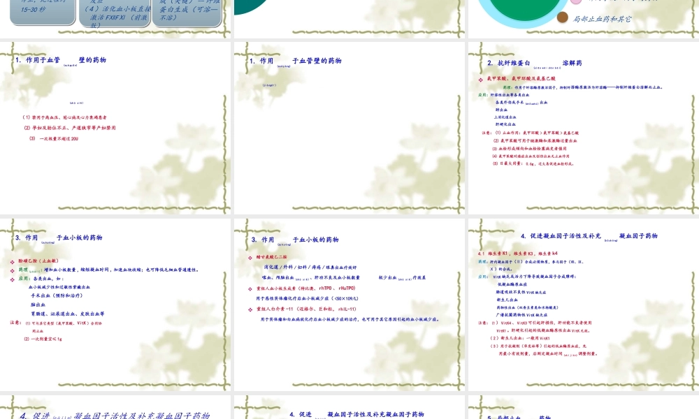 2022年医学专题—促凝血药的合理使用(1).ppt