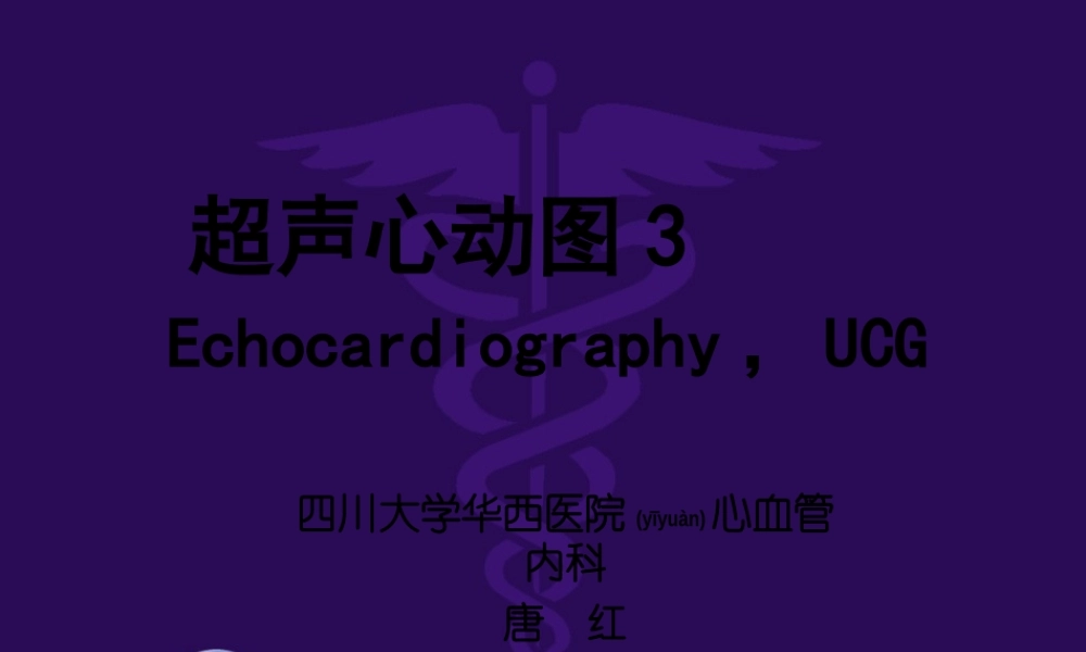 2022年医学专题—华西医科大精品课程-超声心动图3-异常(1).ppt