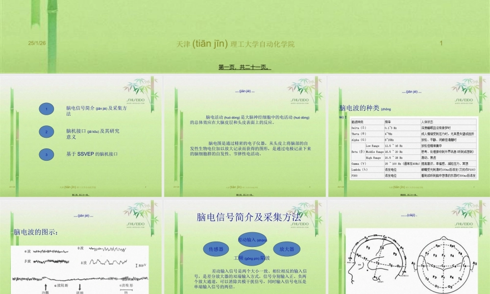 2022年医学专题—基于SSVEP的脑机接口(1).ppt