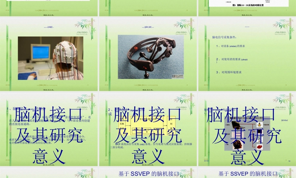 2022年医学专题—基于SSVEP的脑机接口(1).ppt