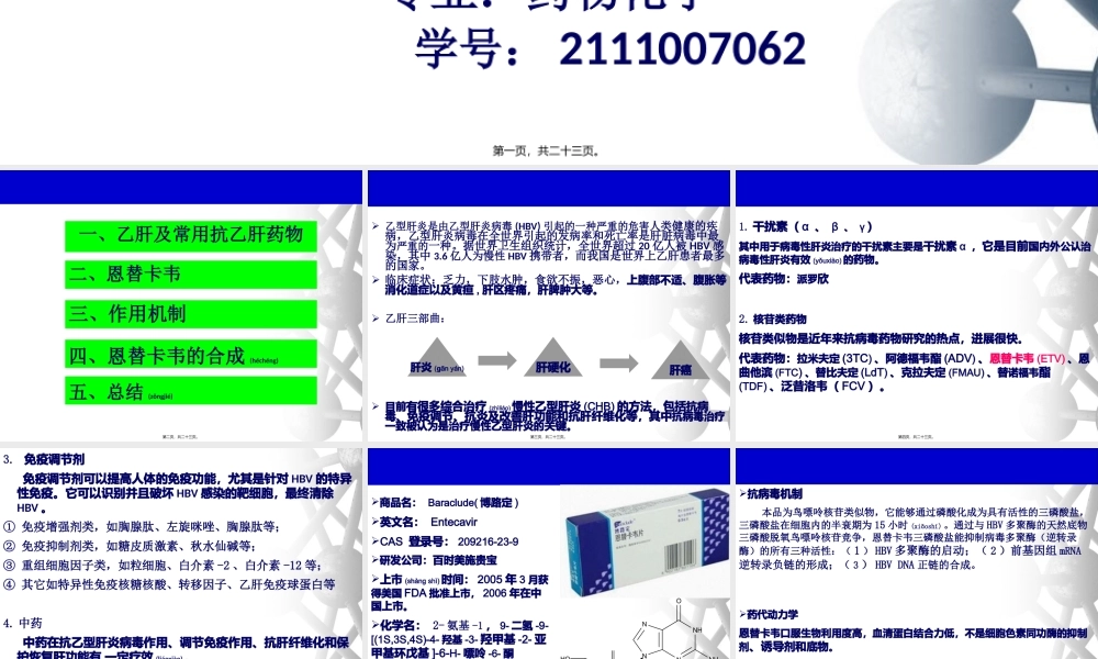 2022年医学专题—抗乙肝新药Entecavir恩替卡韦的合成(1).pptx