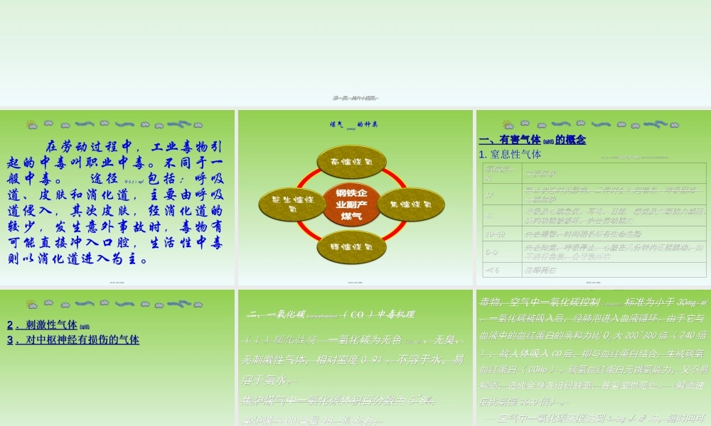 2022年医学专题—煤气中毒的危害与防护(1).ppt