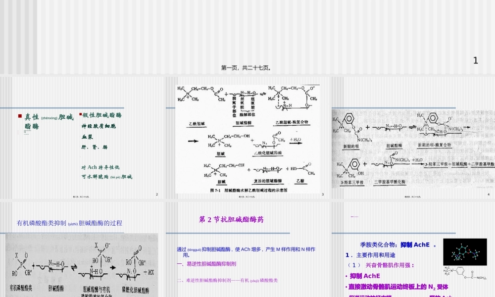 2022年医学专题—抗胆碱酯酶药总论(1).ppt