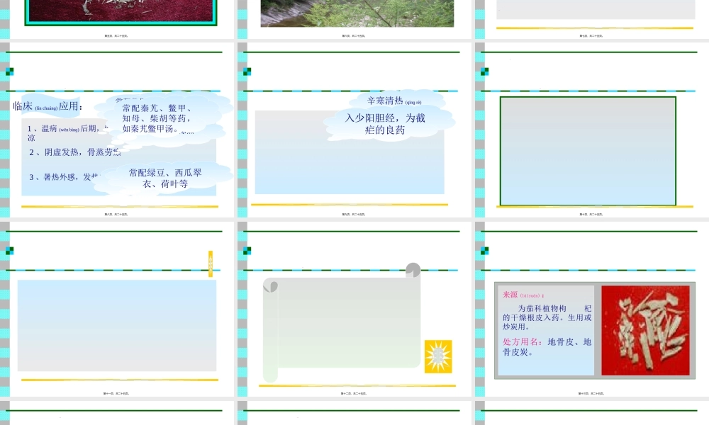 2022年医学专题—第五节--清虚热药(1).ppt