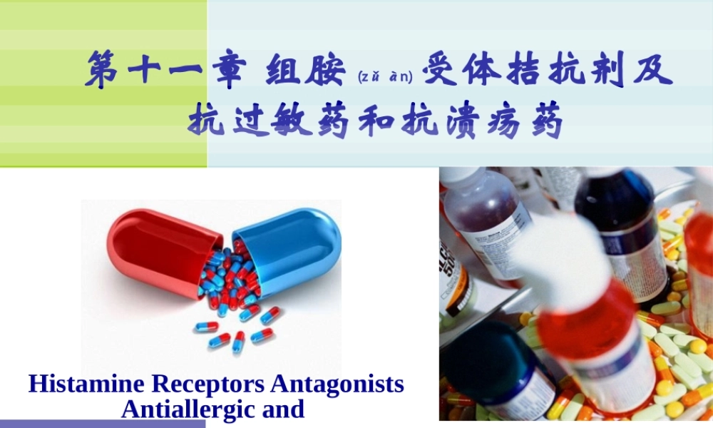 2022年医学专题—第十一章组胺受体拮抗剂及抗过敏药和抗溃疡药(1).ppt