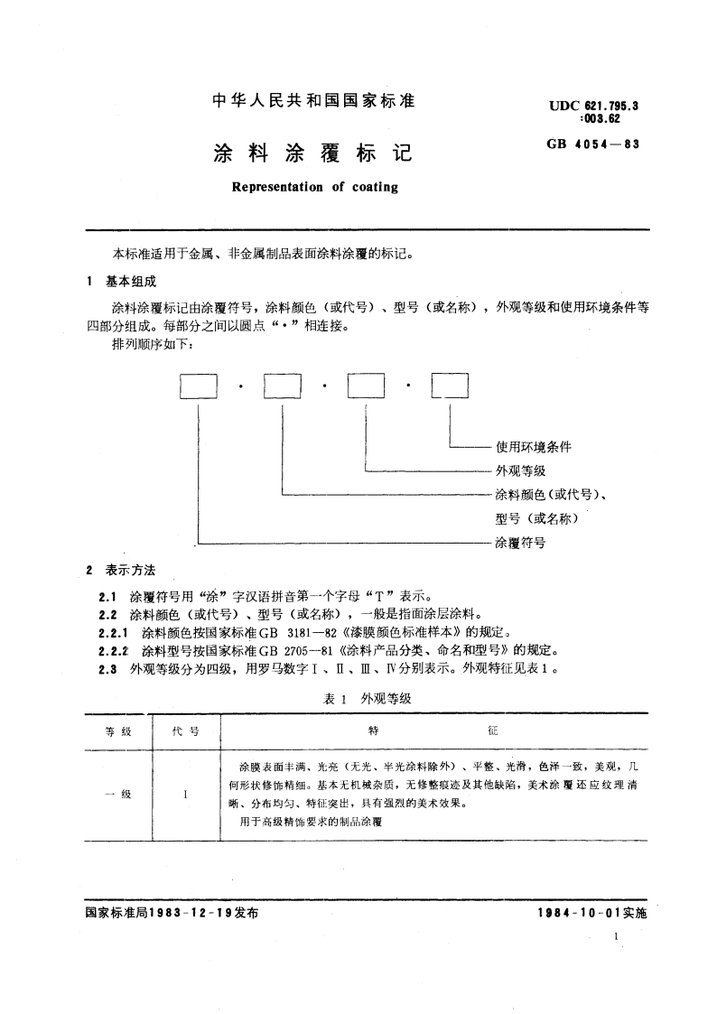 涂料涂覆标记 GBT 4054-1983.pdf_第3页