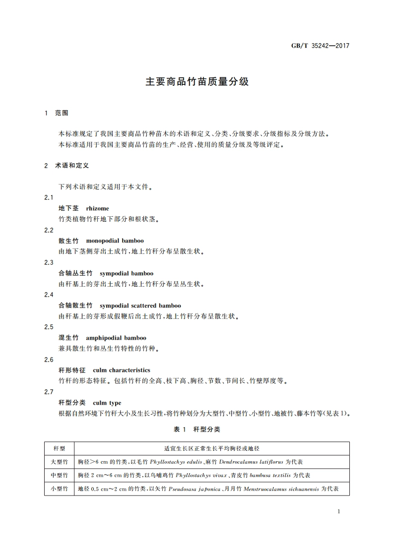 主要商品竹苗质量分级 GBT 35242-2017.pdf_第3页
