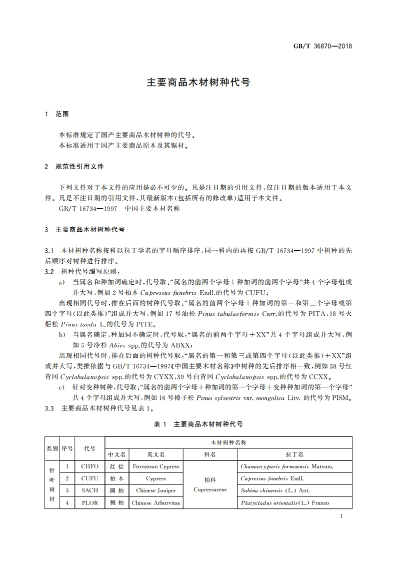 主要商品木材树种代号 GBT 36870-2018.pdf_第3页
