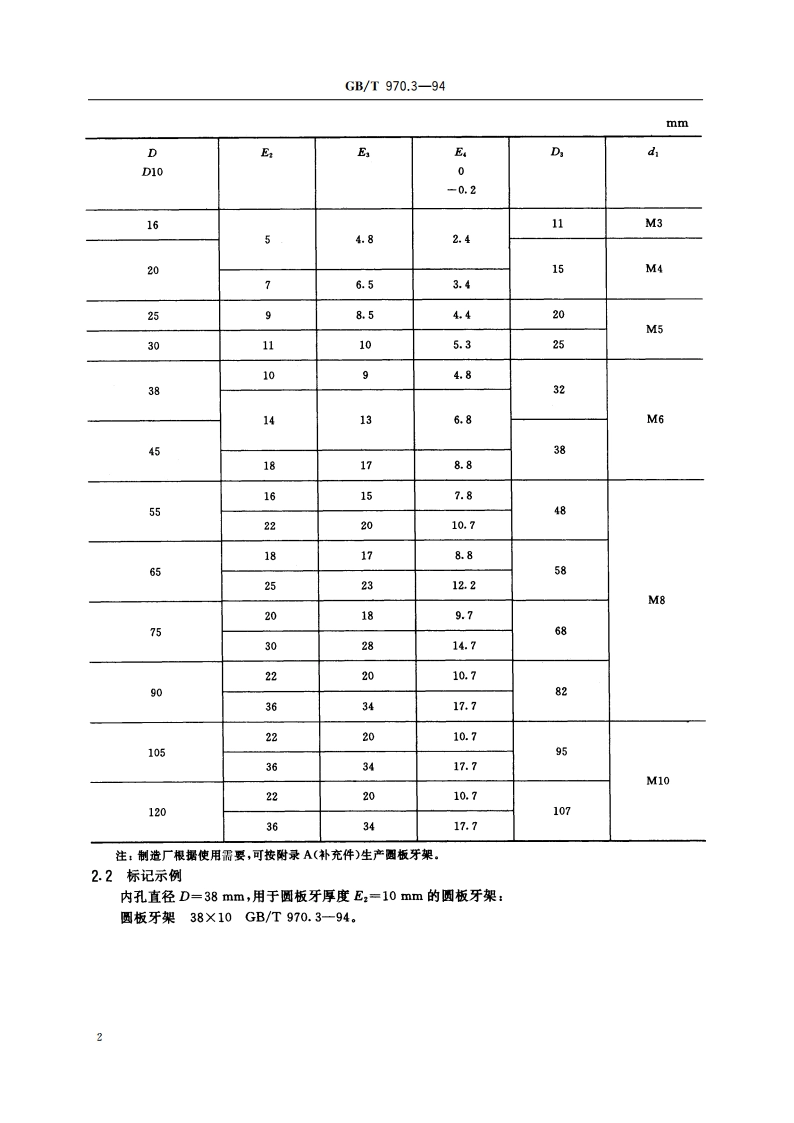 圆板牙架型式和互换尺寸 GBT 970.3-1994.pdf_第3页