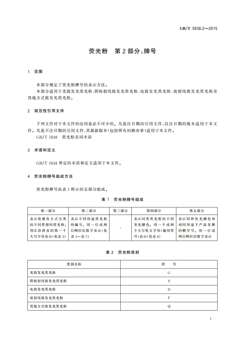 荧光粉 第2部分：牌号 GBT 5838.2-2015.pdf_第3页