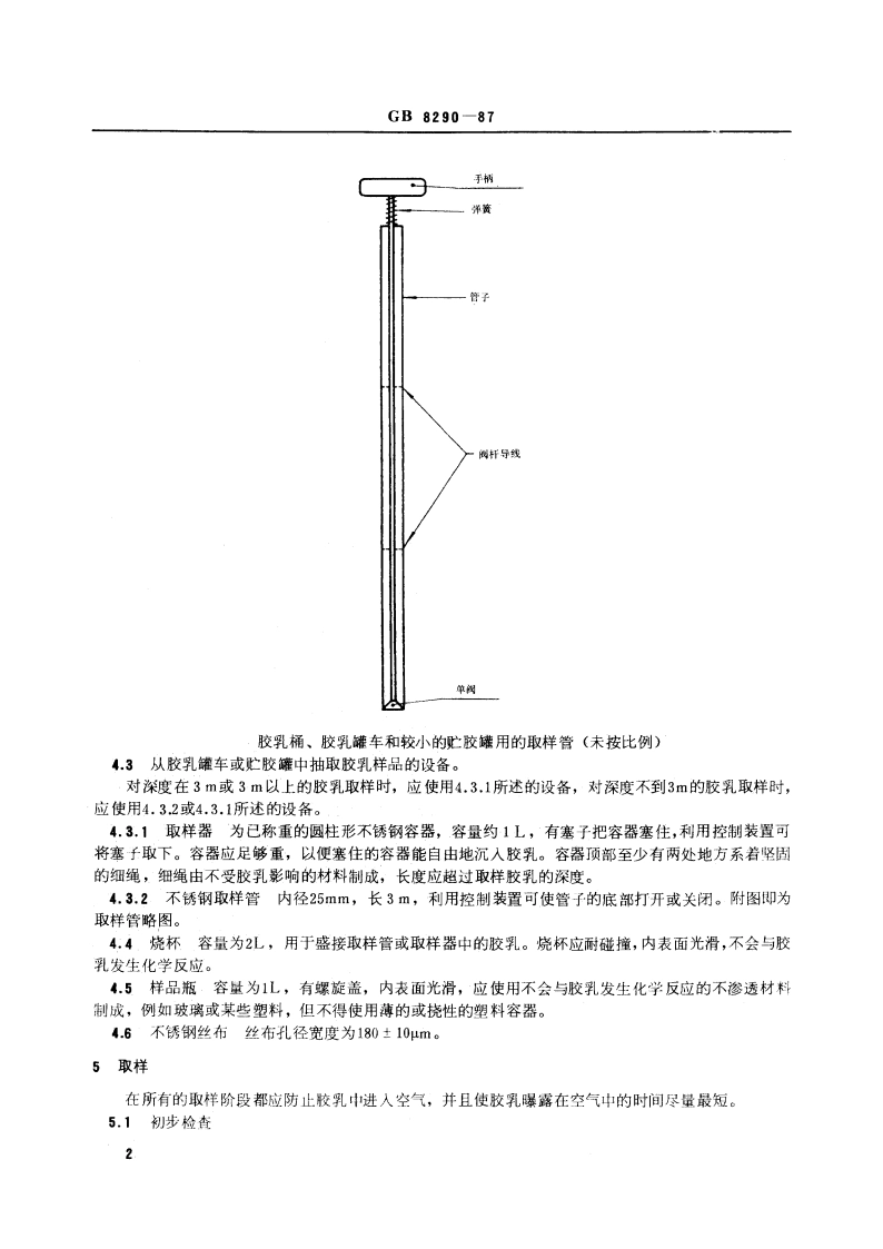 天然浓缩胶乳 取样 GBT 8290-1987.pdf_第3页