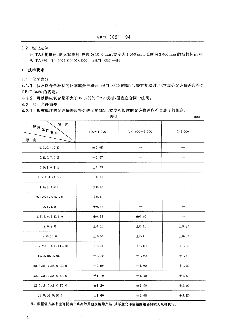 钛及钛合金板材 GBT 3621-1994.pdf_第3页