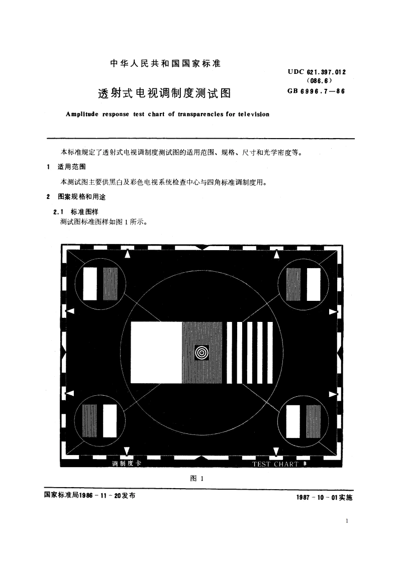 透射式电视调制度测试图 GBT 6996.7-1986.pdf_第2页