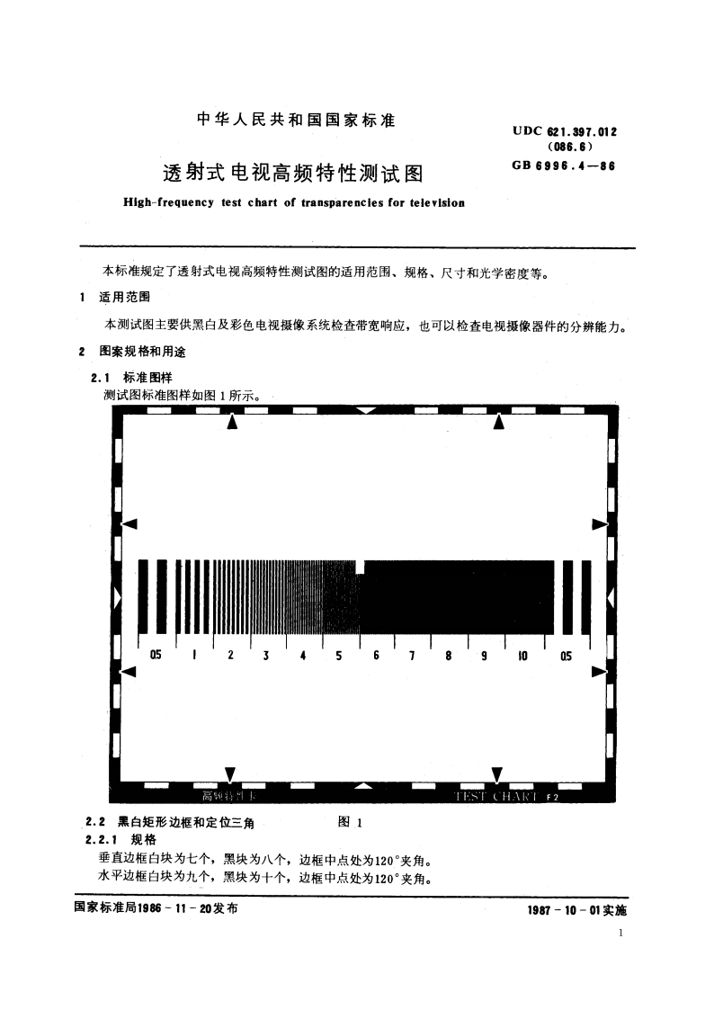 透射式电视高频特性测试图 GBT 6996.4-1986.pdf_第2页