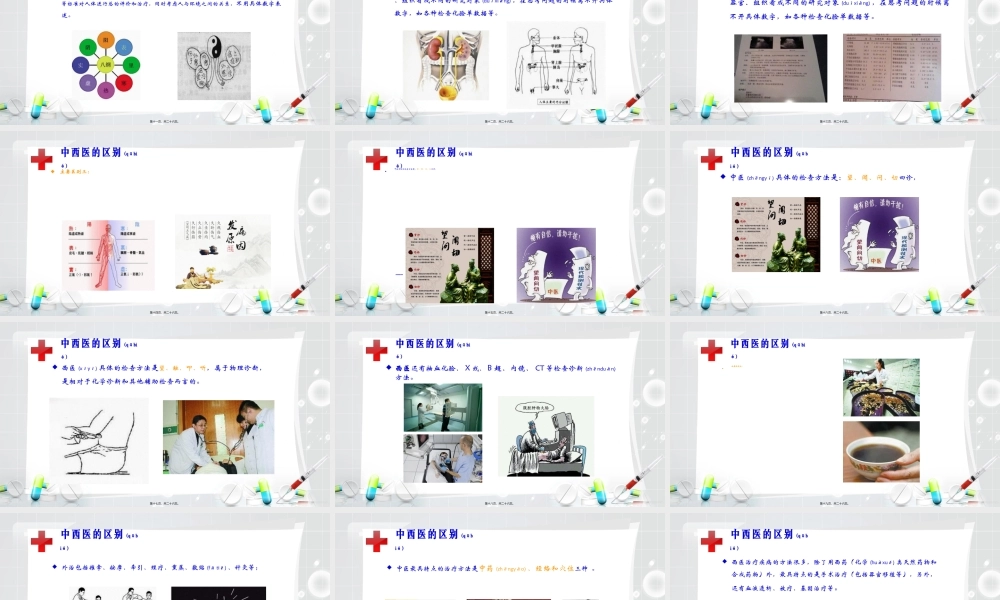 2022年医学专题—中西医的区别(1).ppt