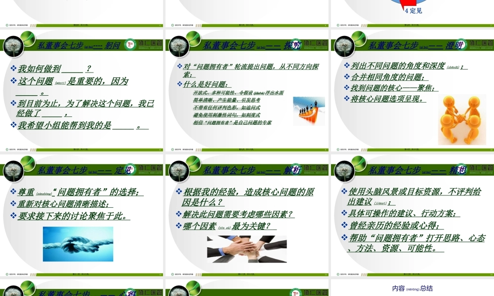 2022年医学专题—协仁医管私人董事会七步法(1).ppt