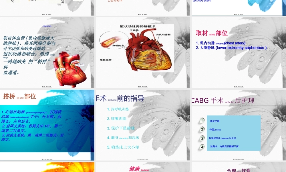 2022年医学专题—唐敏-心脏搭桥(1).ppt
