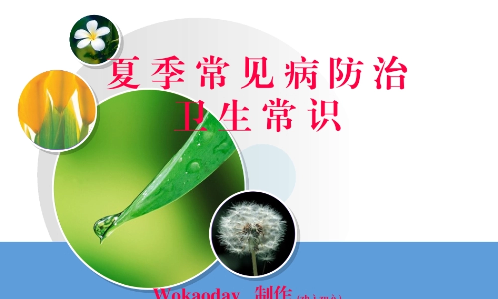 2022年医学专题—夏季防病及意外防护(1).ppt