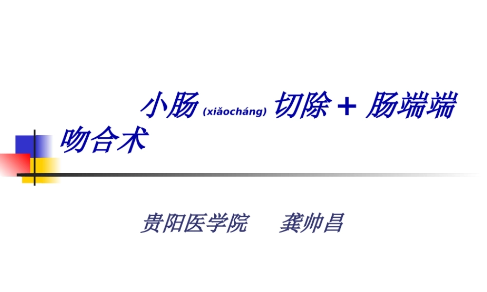 2022年医学专题—外科手术学-肠切除端-端肠吻合术--(1).ppt
