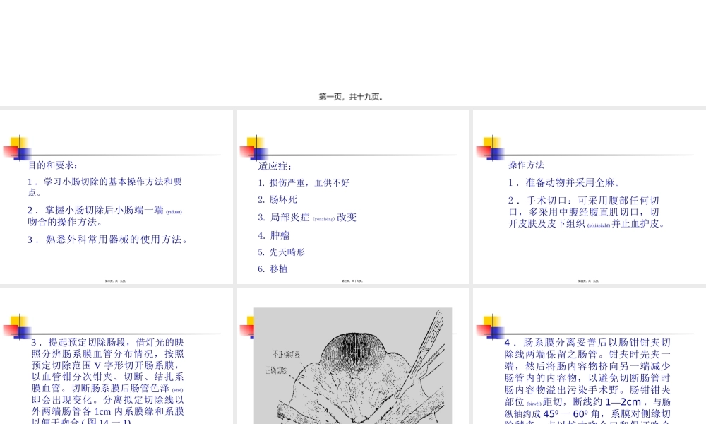 2022年医学专题—外科手术学-肠切除端-端肠吻合术--(1).ppt