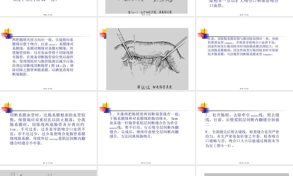 2022年医学专题—外科手术学-肠切除端-端肠吻合术--(1).ppt