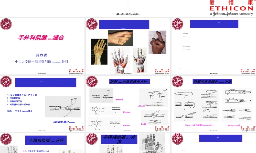 2022年医学专题—手外科肌腱缝合(1).ppt