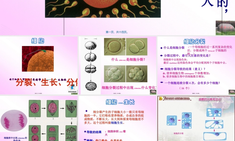 2022年医学专题—细胞的分裂-生长和分化(1).ppt