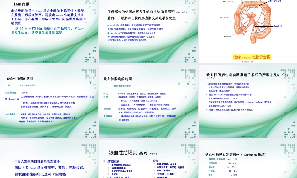2022年医学专题—缺血性肠病所致的消化道出血(1).ppt