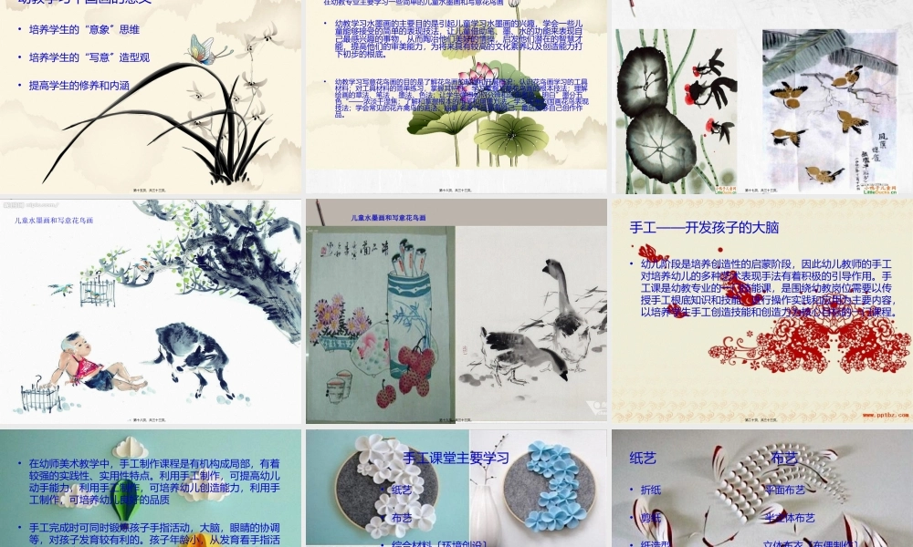 儿童水墨画和写意花鸟画(1).pptx