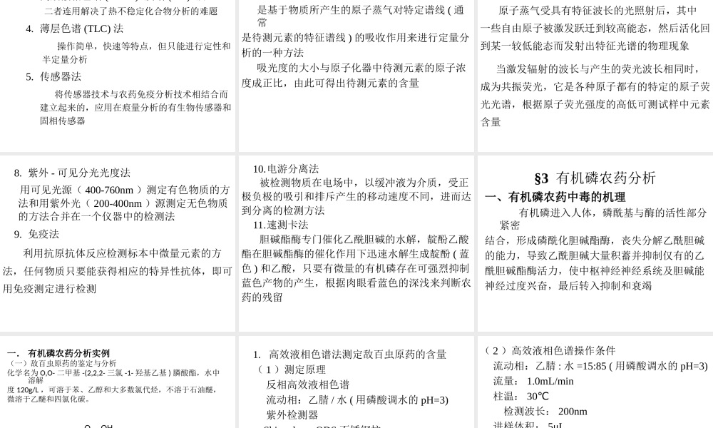 农药及残留成分分析模板(1).ppt